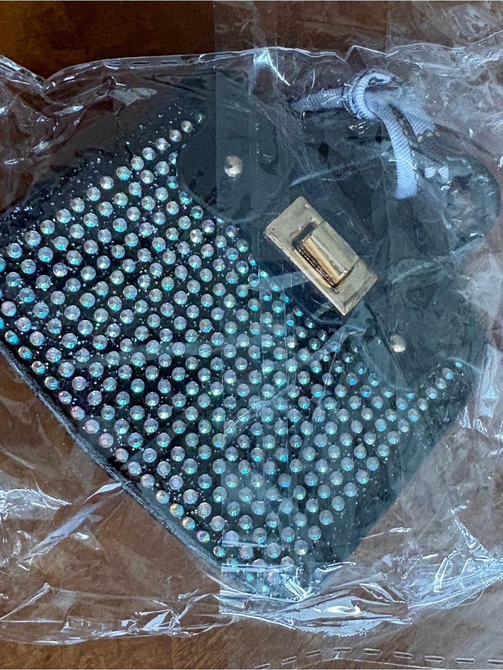 Black Rhinestone Mini Top-Handle Bag - Picture 6 of 6